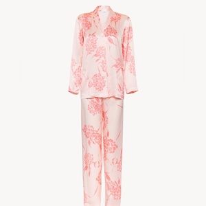 NEW La Perla Silk Sleepwear | Soft Pink Floral Silk Pajama Set – Womens